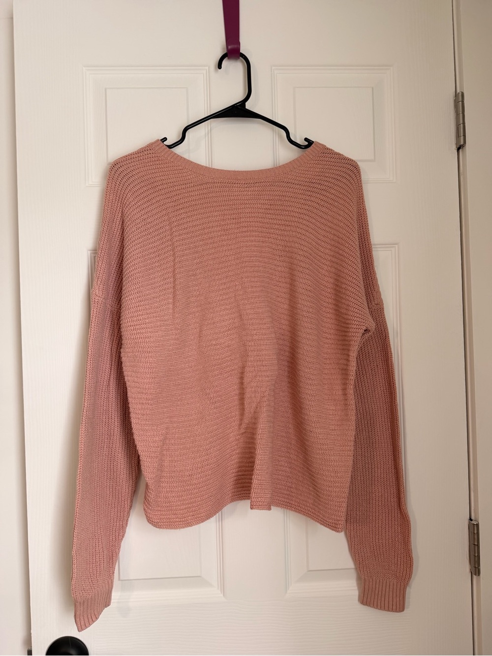 Hollister Blush Pink Knit Boatneck Sweater